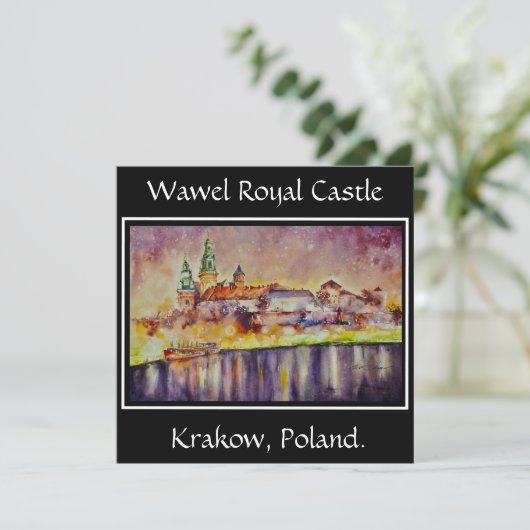 Carte EVE Peint Wawel Château Royal, Cracovie, Pologne (Debout devant)