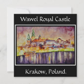 Carte EVE Peint Wawel Château Royal, Cracovie, Pologne (Devant)