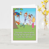 Carte Evelyn et le vin Pinata Anniversaire (Fleur jaune)