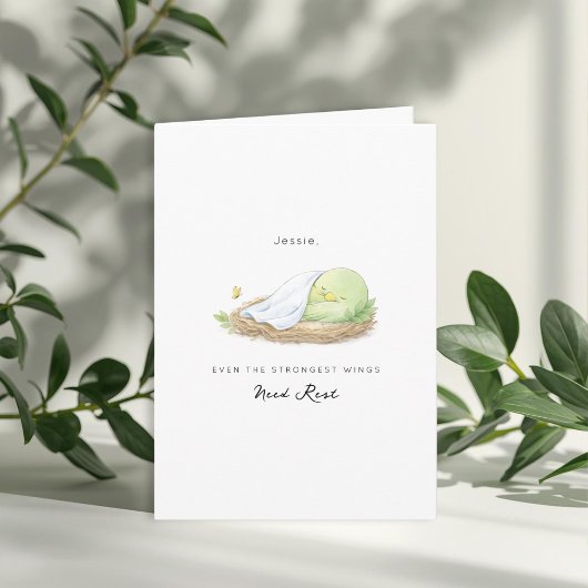 Carte Even the Strongest Wings Need Rest Support Cancer