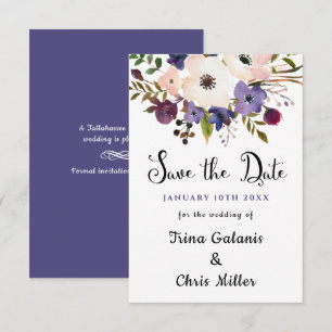 Carte Événement mariage Floral Chic Enregistrer la date