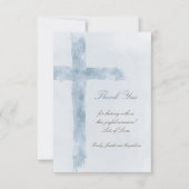 Carte événement religieux croix bleue (Devant)