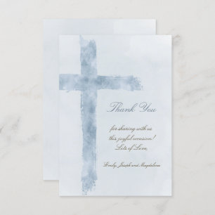 Carte événement religieux croix bleue