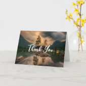 Carte Evening Mountain Lake Photographie Merci (Fleur jaune)