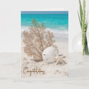 Carte Éventail de mer de mariage et étoile de mer