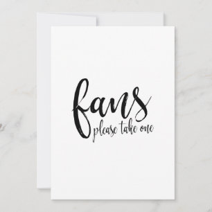 Carte Éventails de mariage calligraphie enseigne abordab