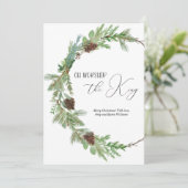 Carte EvergreenChristmas à base d'aquarelle chréti (Debout devant)