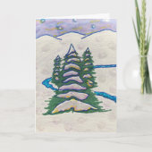 Carte Evergreens en neige (Devant)