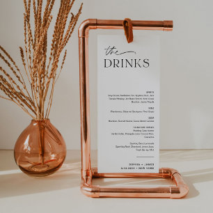 Carte EVERLEIGH Mariage Drink Menu 4x9.25