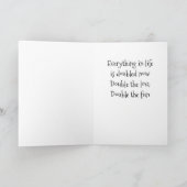 CARTE EVERYTHING IS "DOUBLED* WITH BIRTH OF TWIN GIRLS (Intérieur)