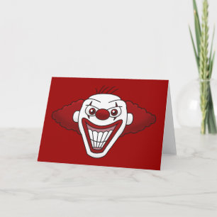 Carte Evil Clown Greeting Card