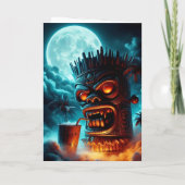 Carte Evil Halloween Tiki Avec Boisson Au Lune (Dos)