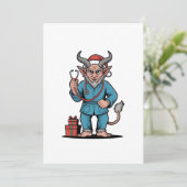 Carte Evil Krampus Infirmière Scrubs Infirmière Noël (Debout devant)