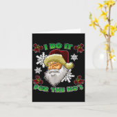 Carte Evil Santa I Do It For The Ho's Funny Ugly Christm (Fleur jaune)