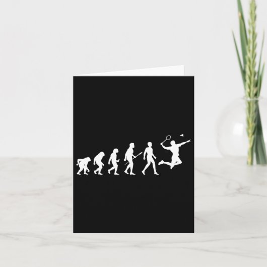 Carte Evolution Badminton Cadeau Pour Les Joueurs De Bad (Devant)
