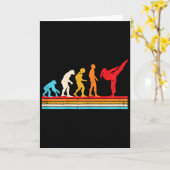 Carte Évolution de karaté taekwondo fille queue de cheva (Fleur jaune)