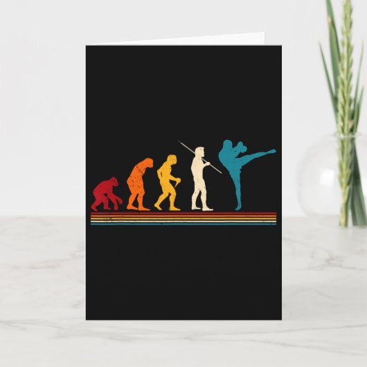Carte Évolution de kickboxing Kickboxer Karaté Boxe Mma (Devant)