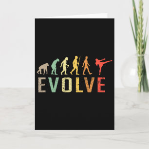 Carte Évolution de kickboxing Muay-thai Design drôle vin