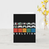 Carte Évolution de la manette de jeu vidéo 80s 90s Retro (Fleur jaune)