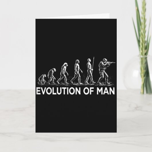 Carte Évolution de l'homme soldat militaire graphique vi (Devant)