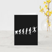 Carte Évolution drôle d'une joueuse de badminton femmes (Fleur jaune)