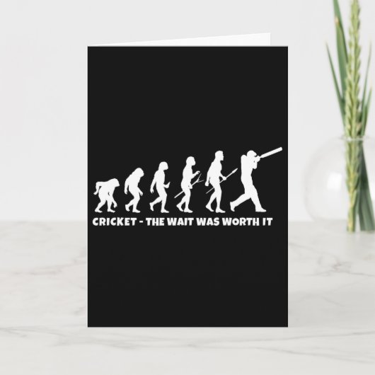 Carte Évolution du cricket pour joueur de cricket drôle (Devant)