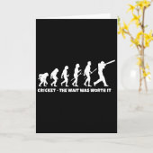 Carte Évolution du cricket pour joueur de cricket drôle (Fleur jaune)