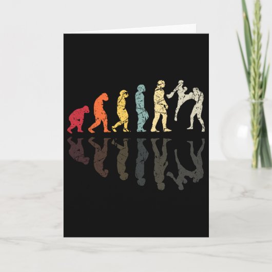 Carte Évolution du kickboxing utilisé arts martiaux knoc (Devant)