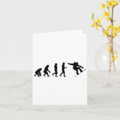 Carte Evolution du snowboard - Amateurs de patinage (Fleur jaune)