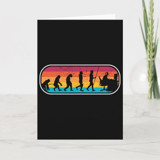 Carte Evolution Gamer Computer Freak Geek Nerd Pc Game  (Devant)