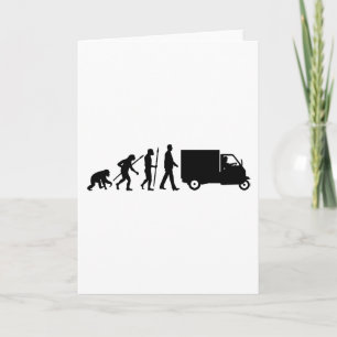 Carte Evolution of man Piaggio Ape mini transporter