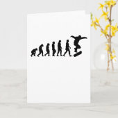 Carte Évolution skateboarder planche à roulettes Cadeau (Fleur jaune)