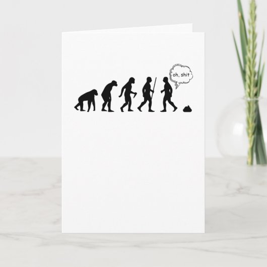 Carte Evolution Stop Following Me Funny Saying (Devant)