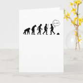 Carte Evolution Stop Following Me Funny Saying (Fleur jaune)
