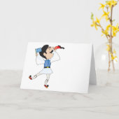 Carte Evzone grecque danse avec drapeau (Fleur jaune)