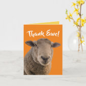 Carte "Ewe" Remerciante Avec Un Ewe (Fleur jaune)