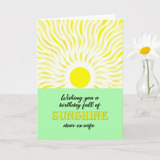 Carte Ex Femme Birthday Bright Sunshine Card (Petite plante)