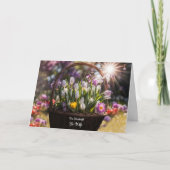Carte Ex Femme Bonne Fête des mères avec panier de fleur (Devant)