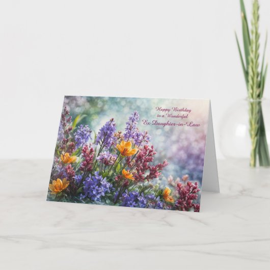 Carte Ex ou Ancienne Soeur en droit Fleurs sauvages d'an (Devant)