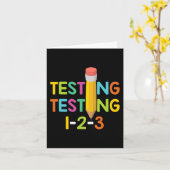 Carte Examen d'enseignant de jour Test 1-2-3  (Fleur jaune)
