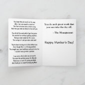 Carte Examen du rendement de la fête des mères (Intérieur)