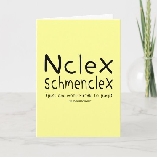 Carte Examen NCLEX Schmenclex de soins infirmiers (Devant)