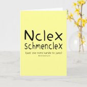 Carte Examen NCLEX Schmenclex de soins infirmiers (Fleur jaune)