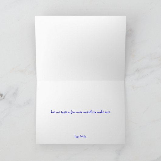 Carte Examinez le gâteau (Intérieur)