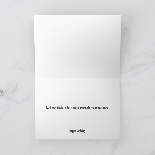 Carte Examinez le gâteau (Intérieur)