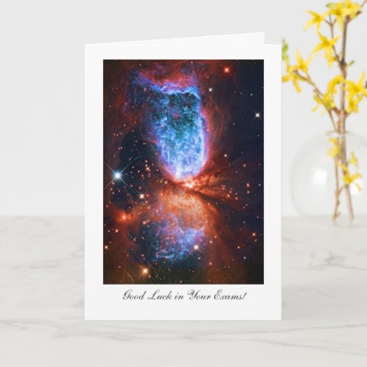 Carte Exams Good Luck - Étoiles en Cygnus, Le Cygne (Fleur jaune)