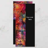 Carte EXCALIBUR noir violet fuchsia rouge bleu rose blan (Devant / Derrière)