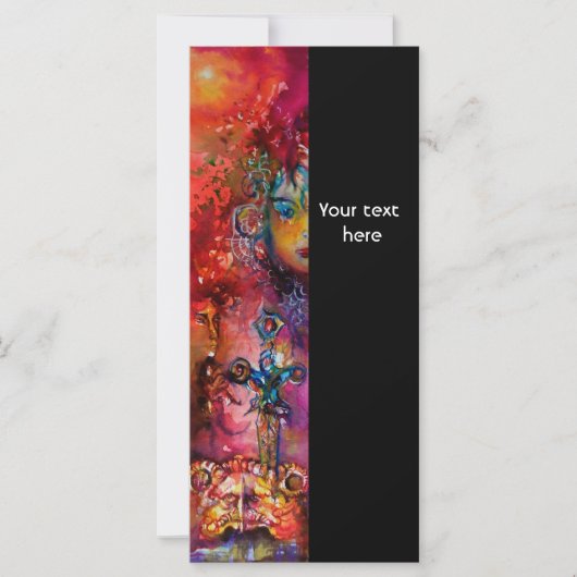 Carte EXCALIBUR noir violet fuchsia rouge bleu rose blan (Devant)