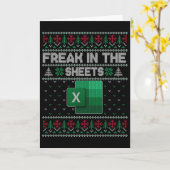 Carte Excel Fou Dans Les Feuilles Tableur Pull De Noël L (Fleur jaune)