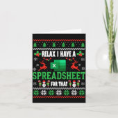 Carte Excel Ugly Christmas Sweater I Have A Spreadsheet (Devant)
